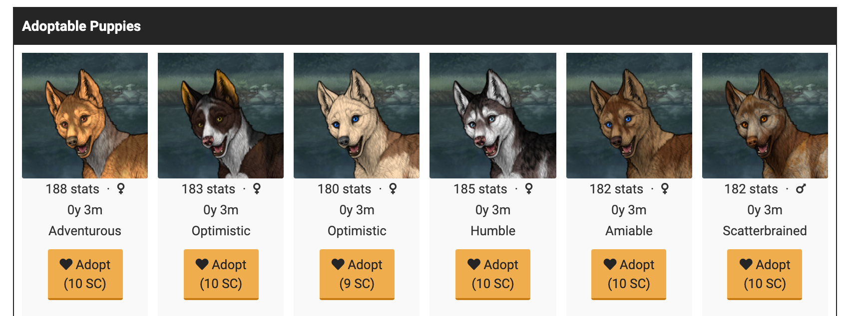 Adoptable Puppies Screenshot